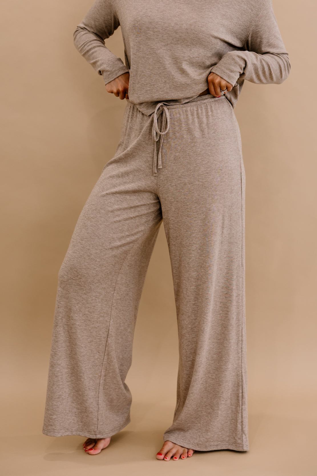 Covell Ribbed Pant Set | Mocha