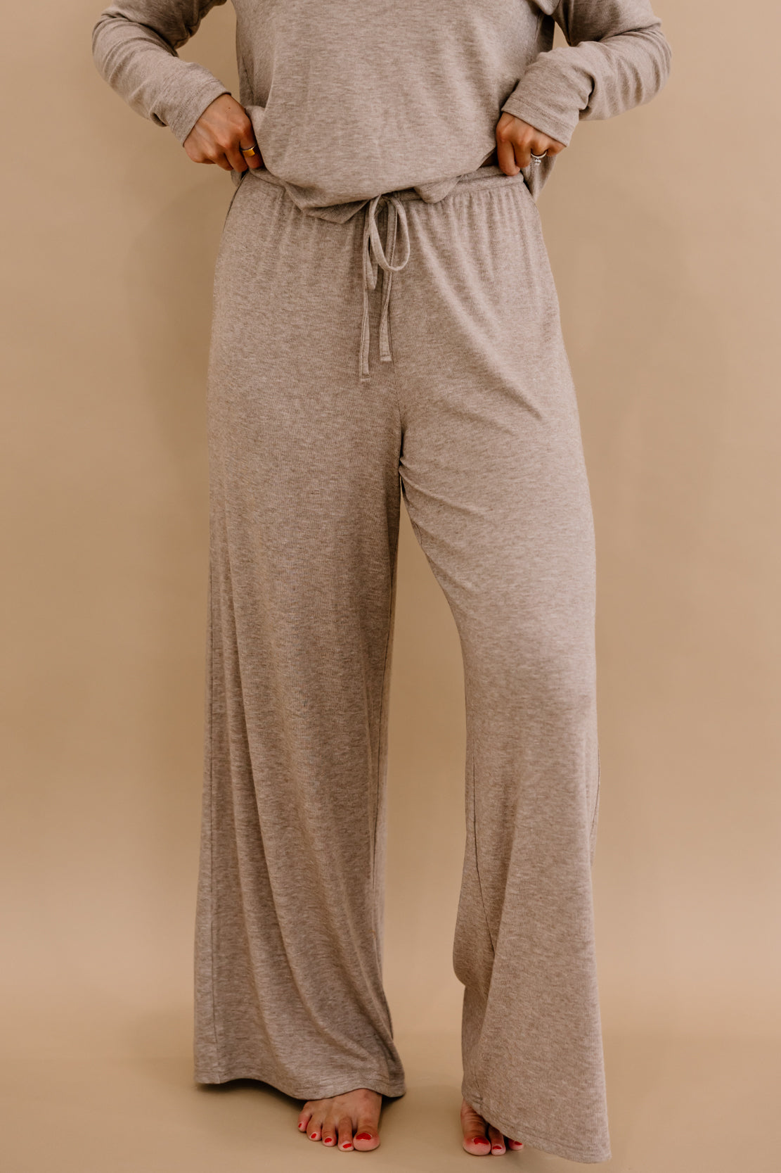 Covell Ribbed Pant Set | Mocha