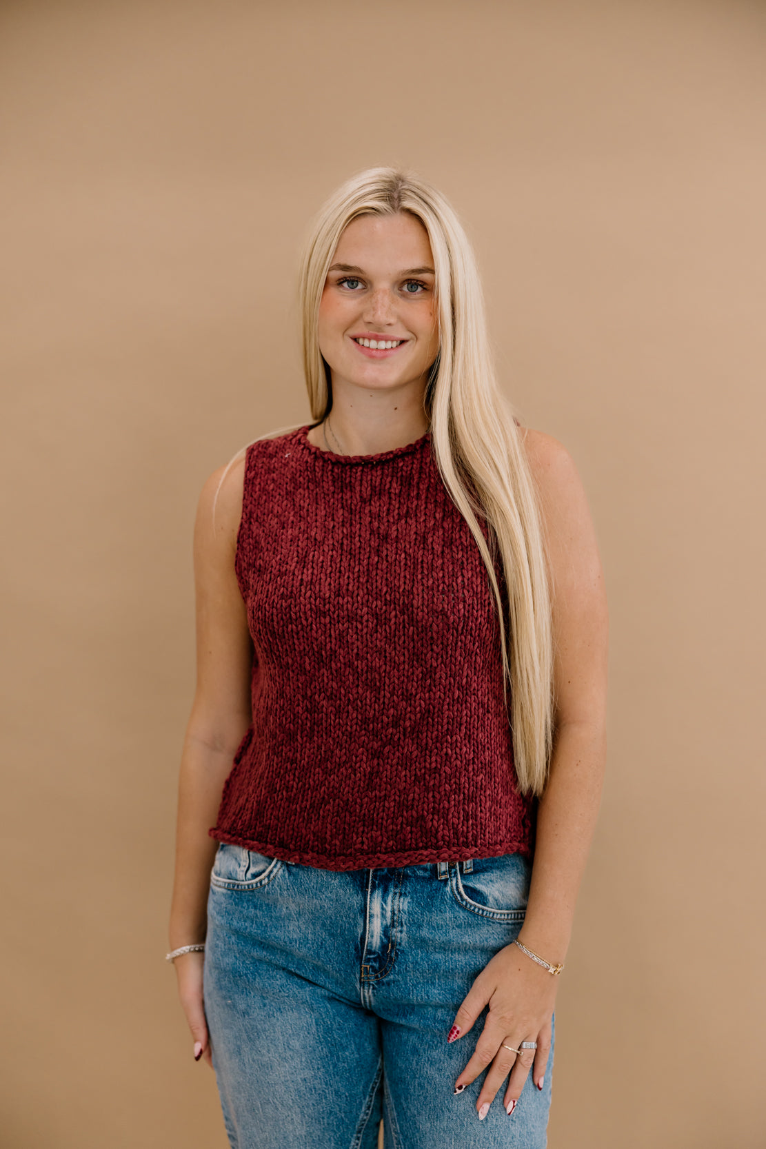 Opal Knit Tank | Sangria