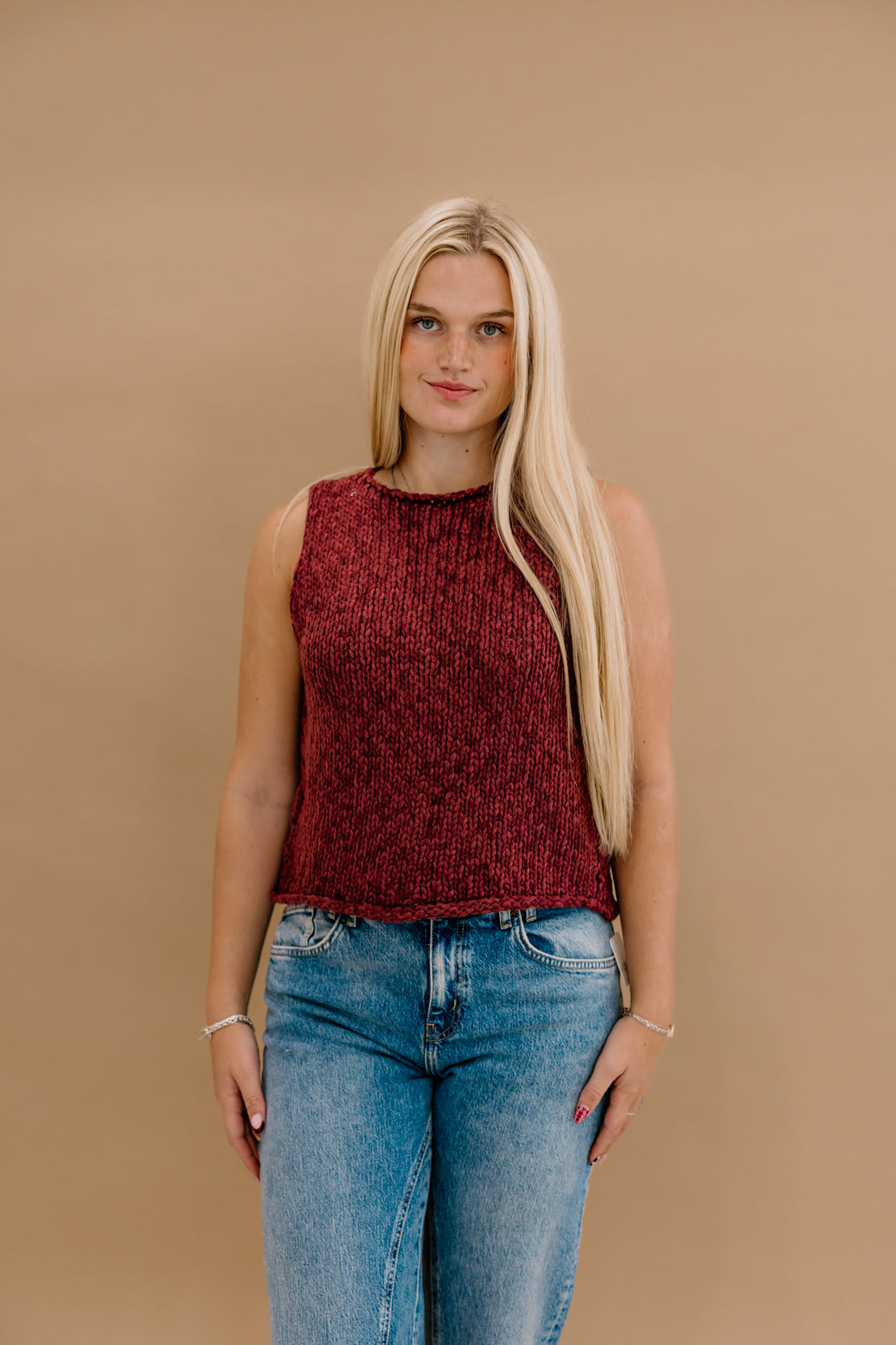 Opal Knit Tank | Sangria