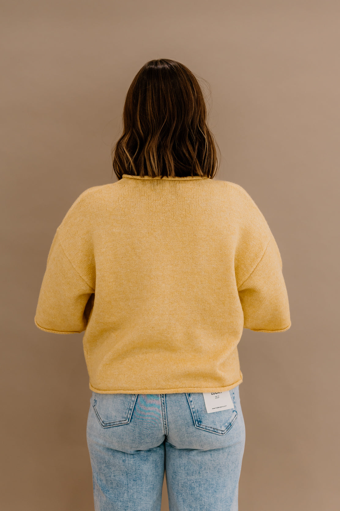 Kelsey Quarter Sleeve Cardi | Light Mustard