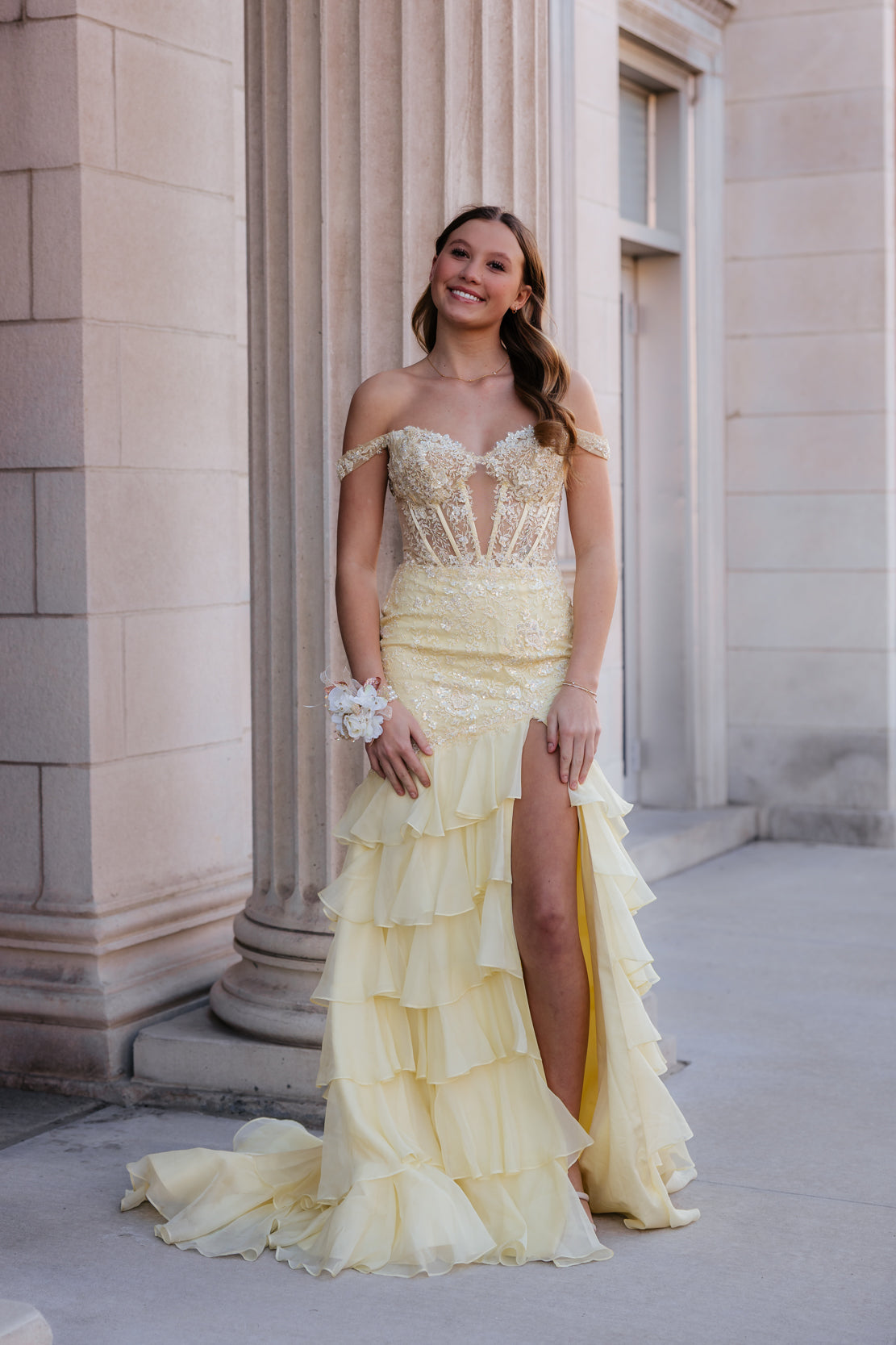 Prom Dress 57165 | Yellow Prom Dress 57165 | Yellow