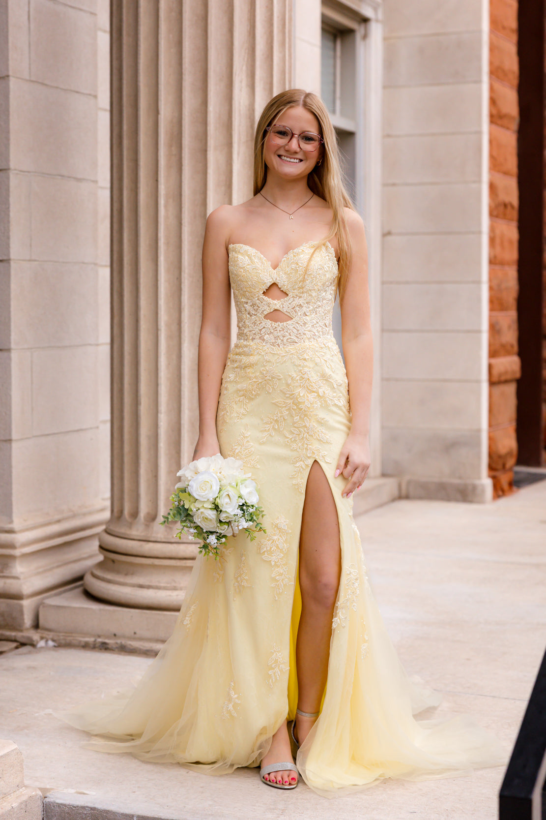 Prom Dress 89331 | Light Yellow