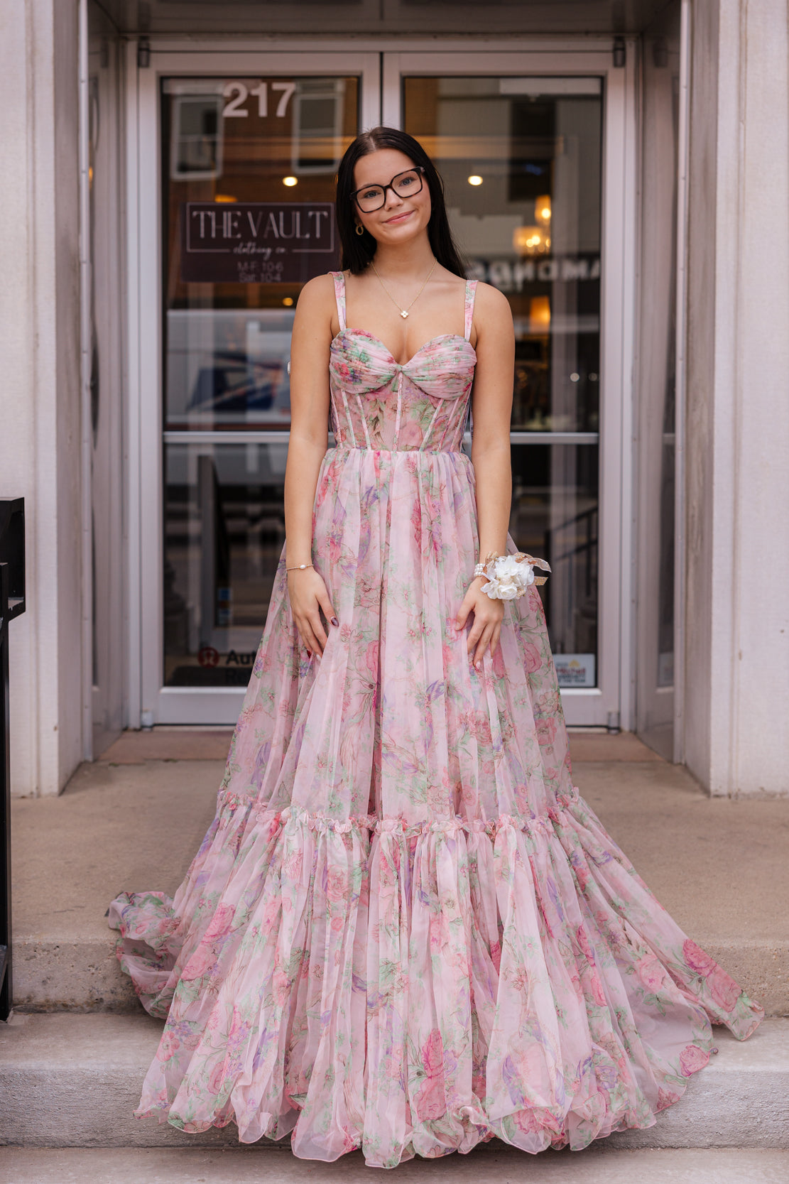 open lace back dress Prom Dress 57628