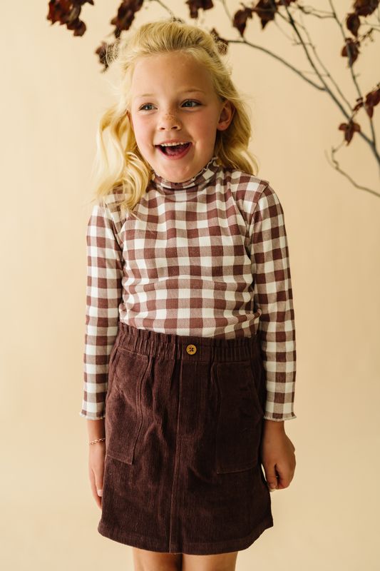 
                      
                        Organic Tee and Corduroy Skirt Set | Plum
                      
                    