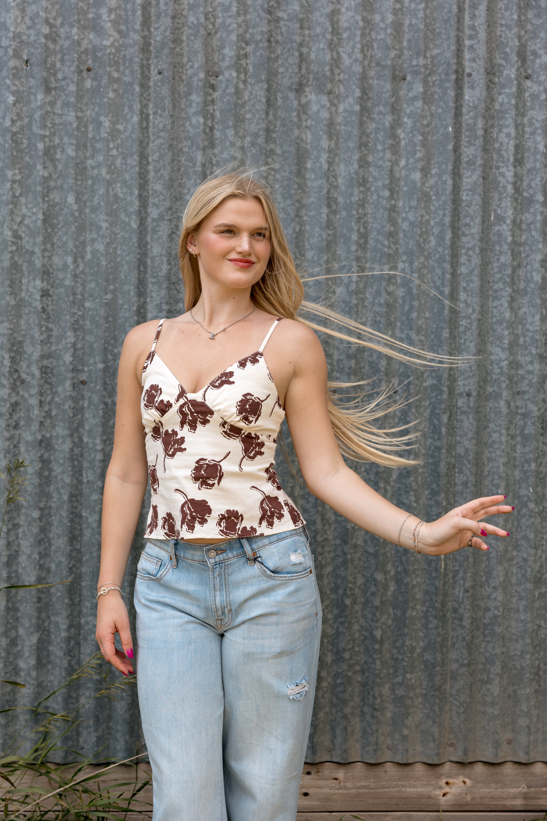 Susie Printed Top | Bittersweet Combo