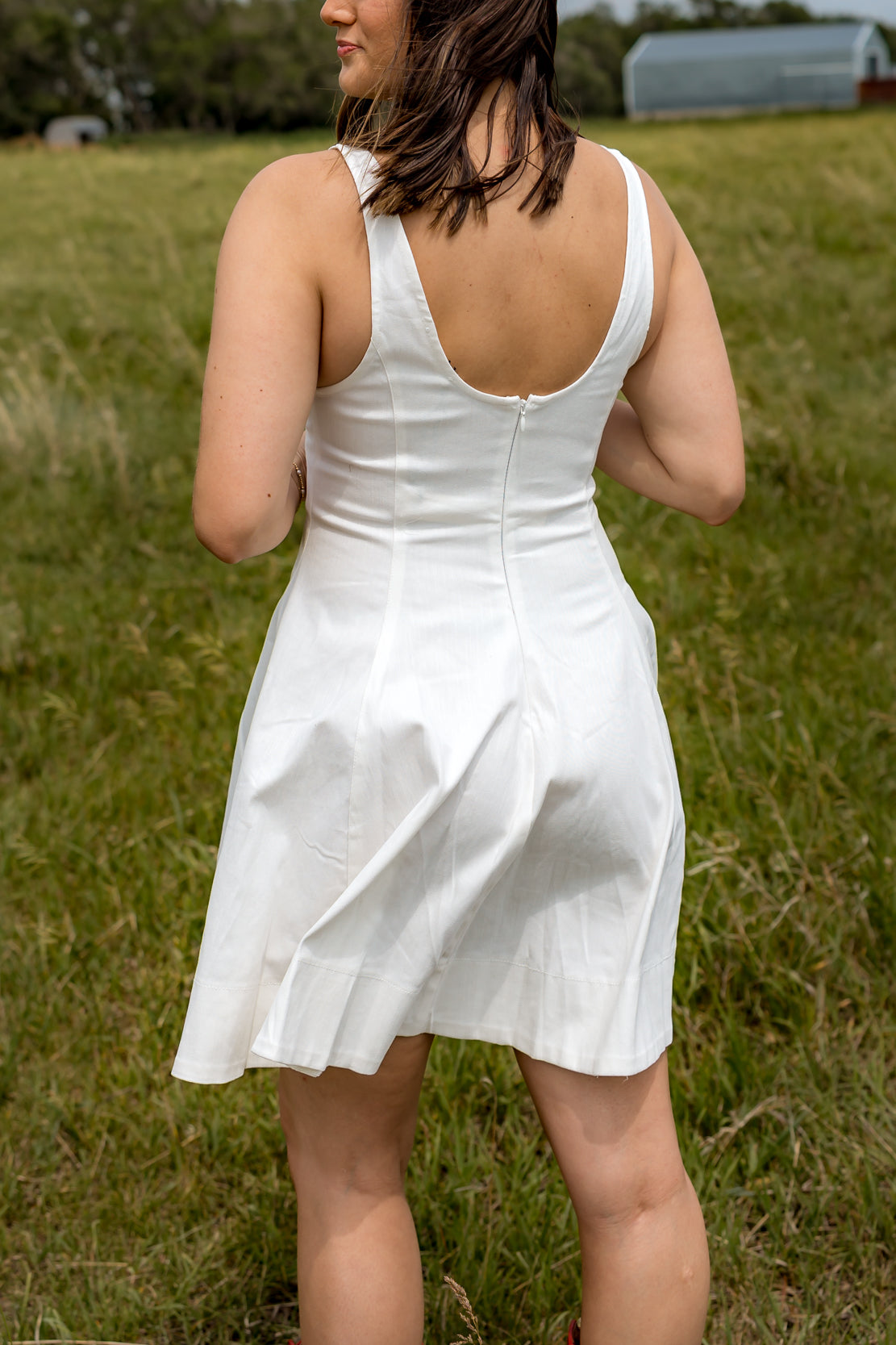 Heather Flare Mini Dress | Off White