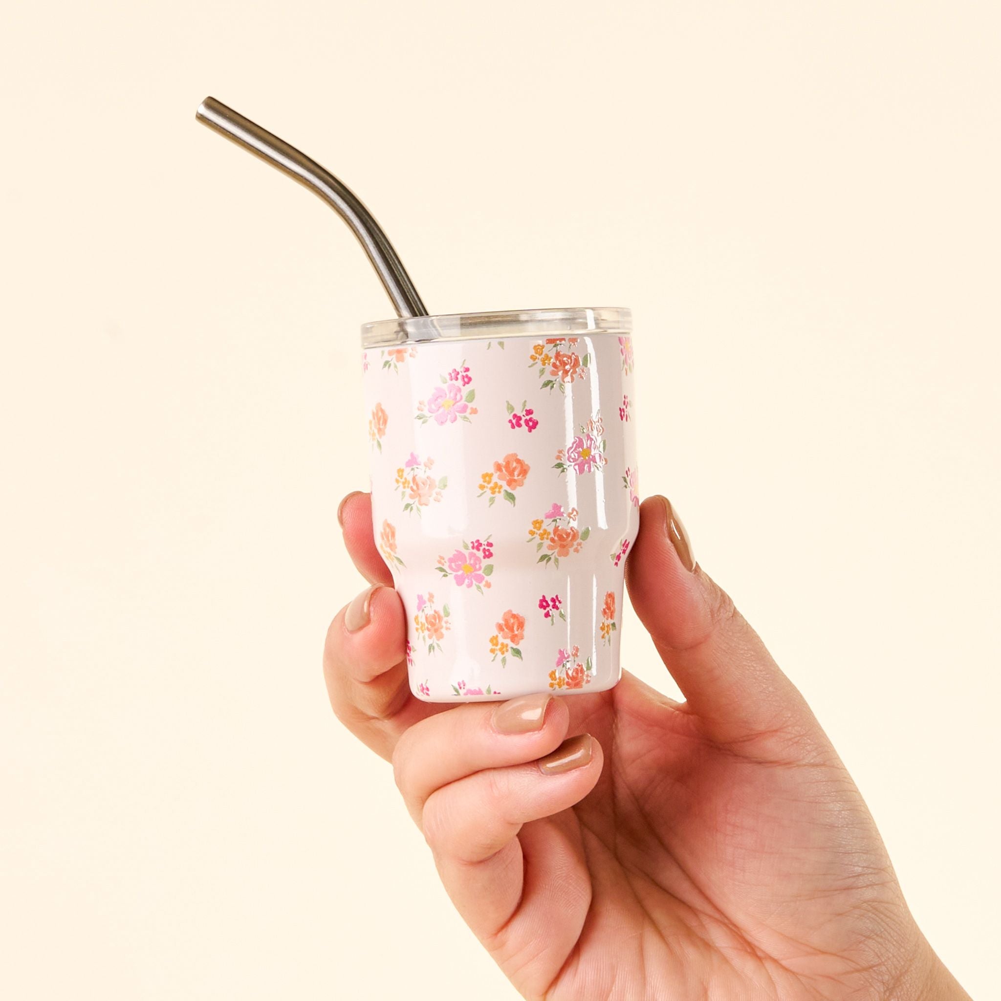 Mini Tumbler 2 oz. | Dainty Floral Pink
