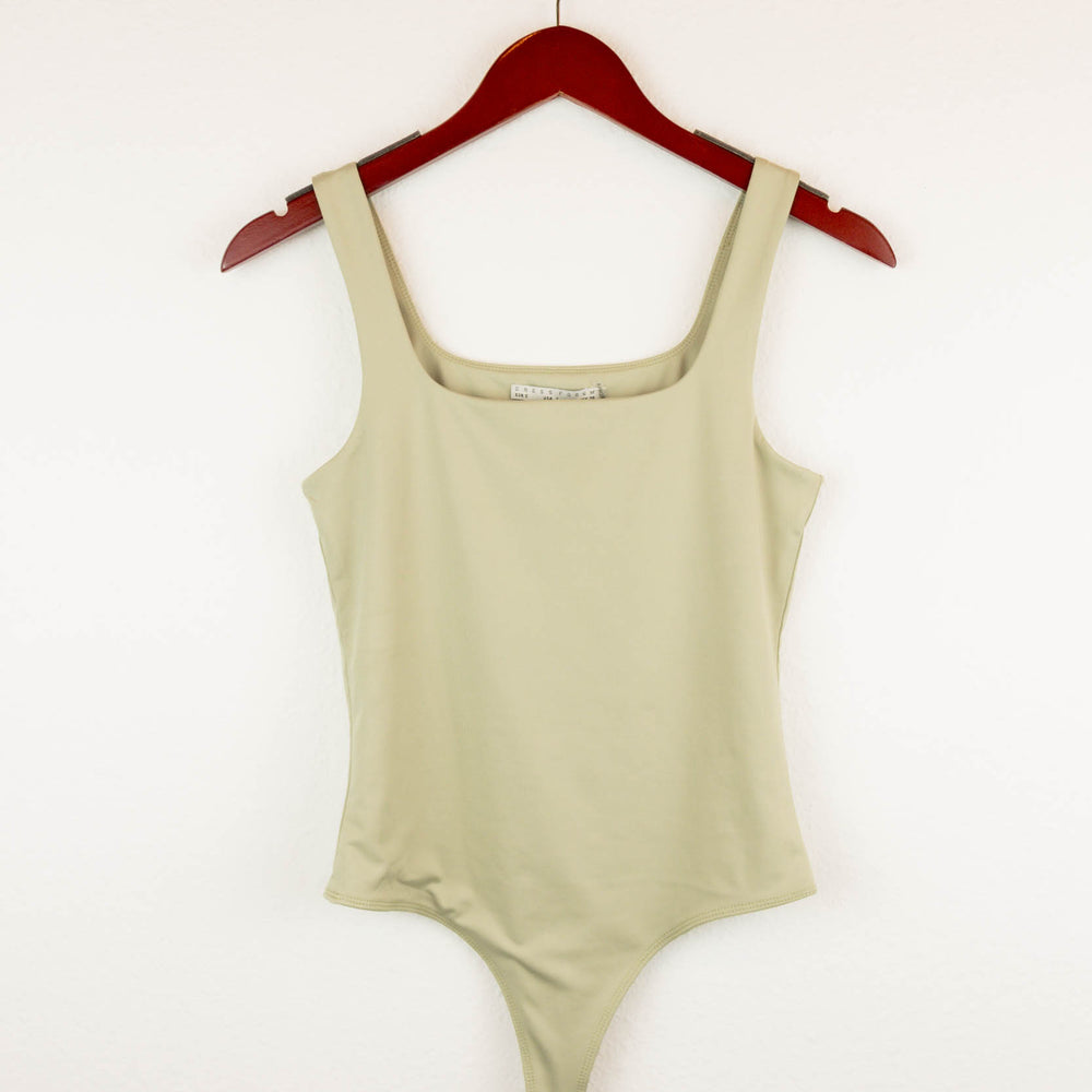 Carlie Square Neck Bodysuit | Light Sage