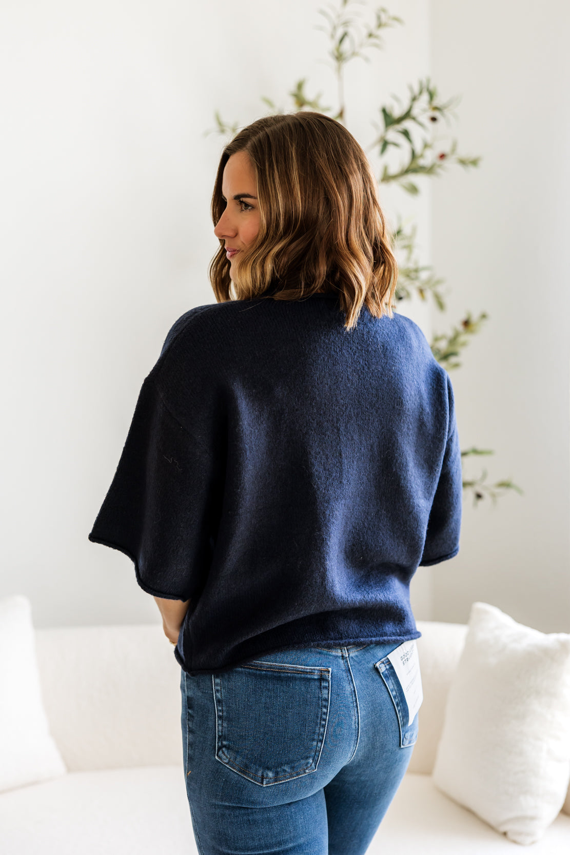 Kelsey Quarter Sleeve Cardi | Navy