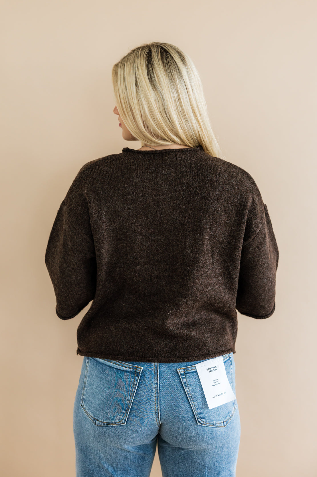 Kelsey Quarter Sleeve Cardi | Dark Brown