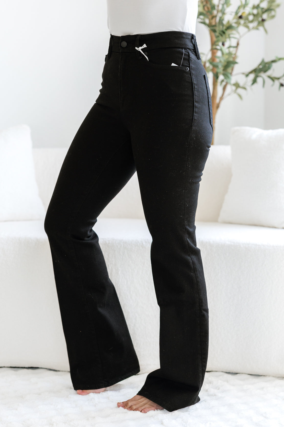 Never Fades Good Classic Slim Bootcut Jeans | Black