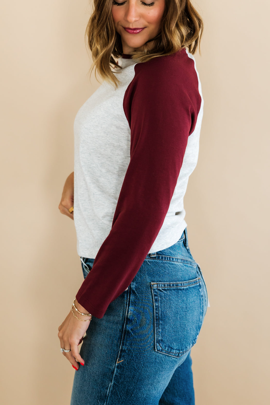 The Long Sleeve Raglan Tee | Vintage Grey