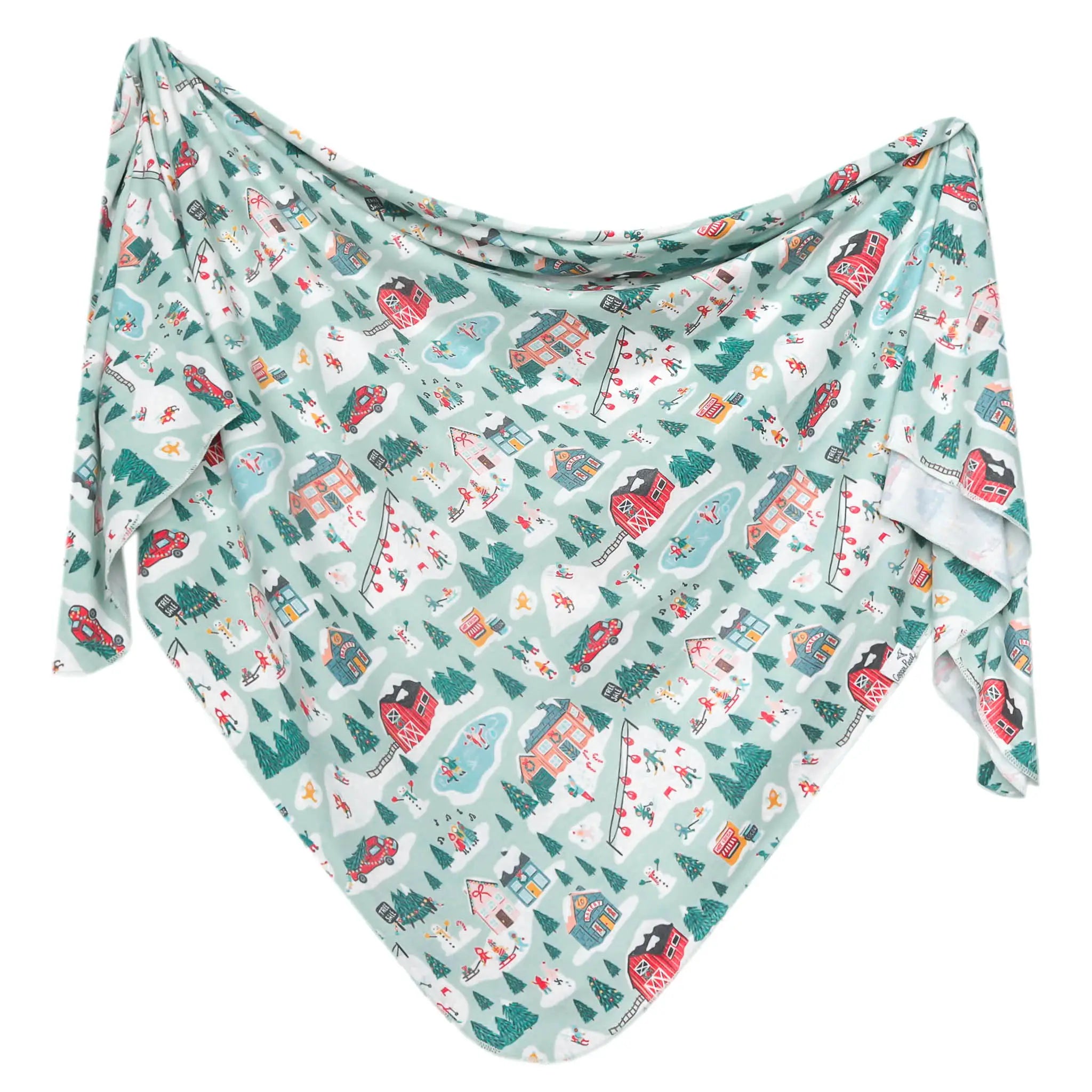 Copper Pearl Knit Swaddle Blanket | Snowy Slopes