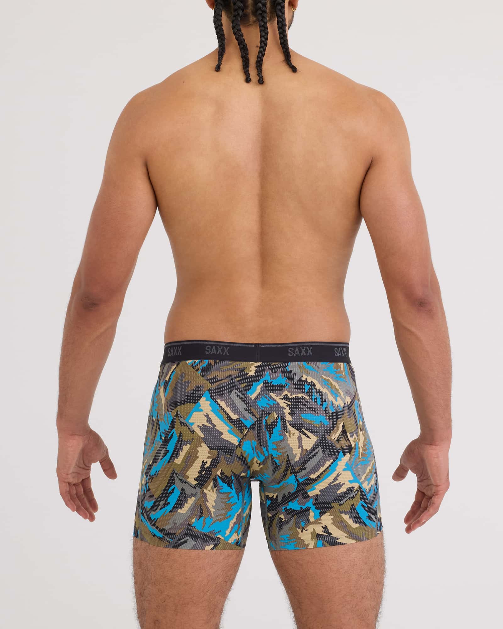 Quest Quick-Dry Mesh Boxer Brief | Prism Peaks/Cargo Grey