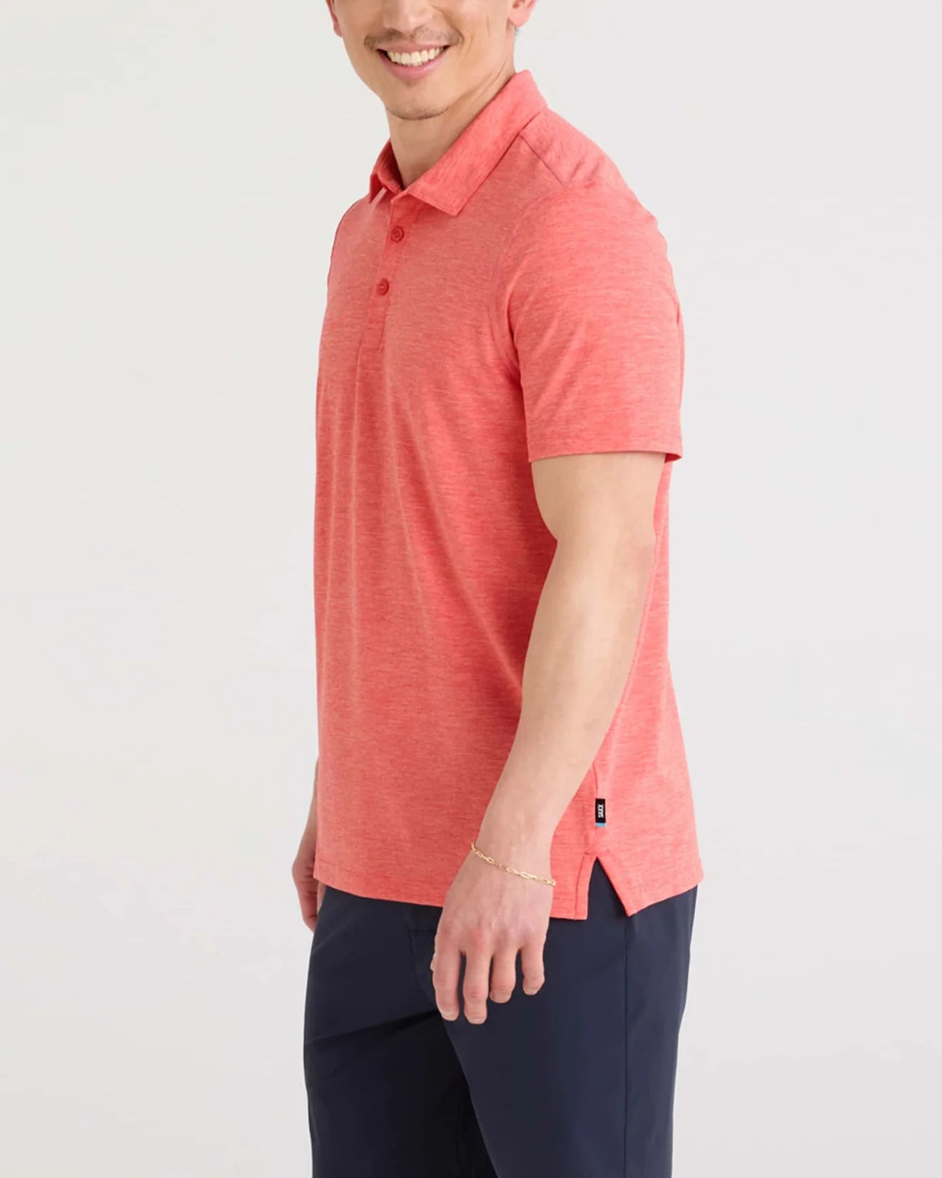 Men's DropTemp All Day Cooling Polo | Coral Red Heather