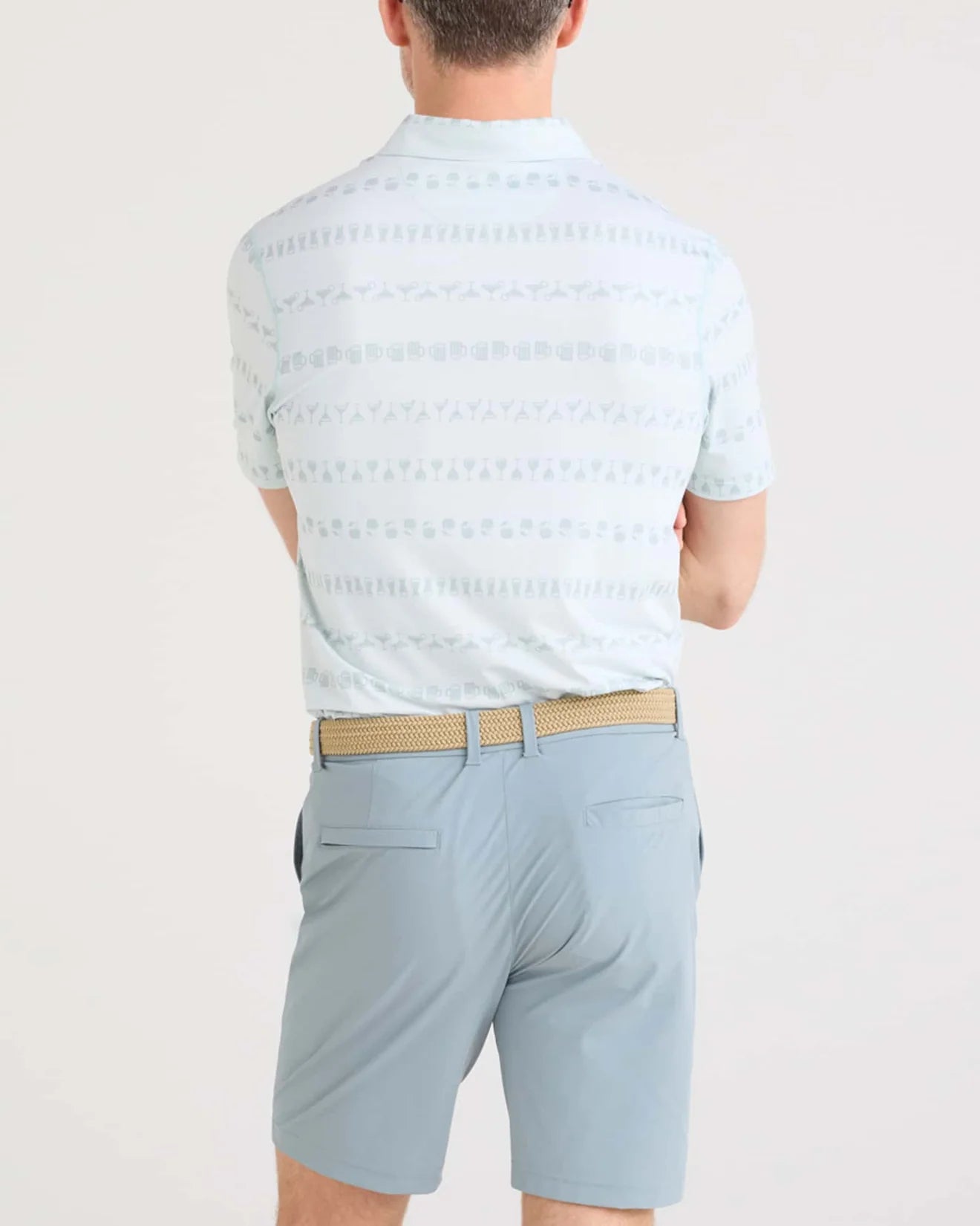Men's DropTemp All Day Cooling Polo | Happy Hour Stripe/Light Blue