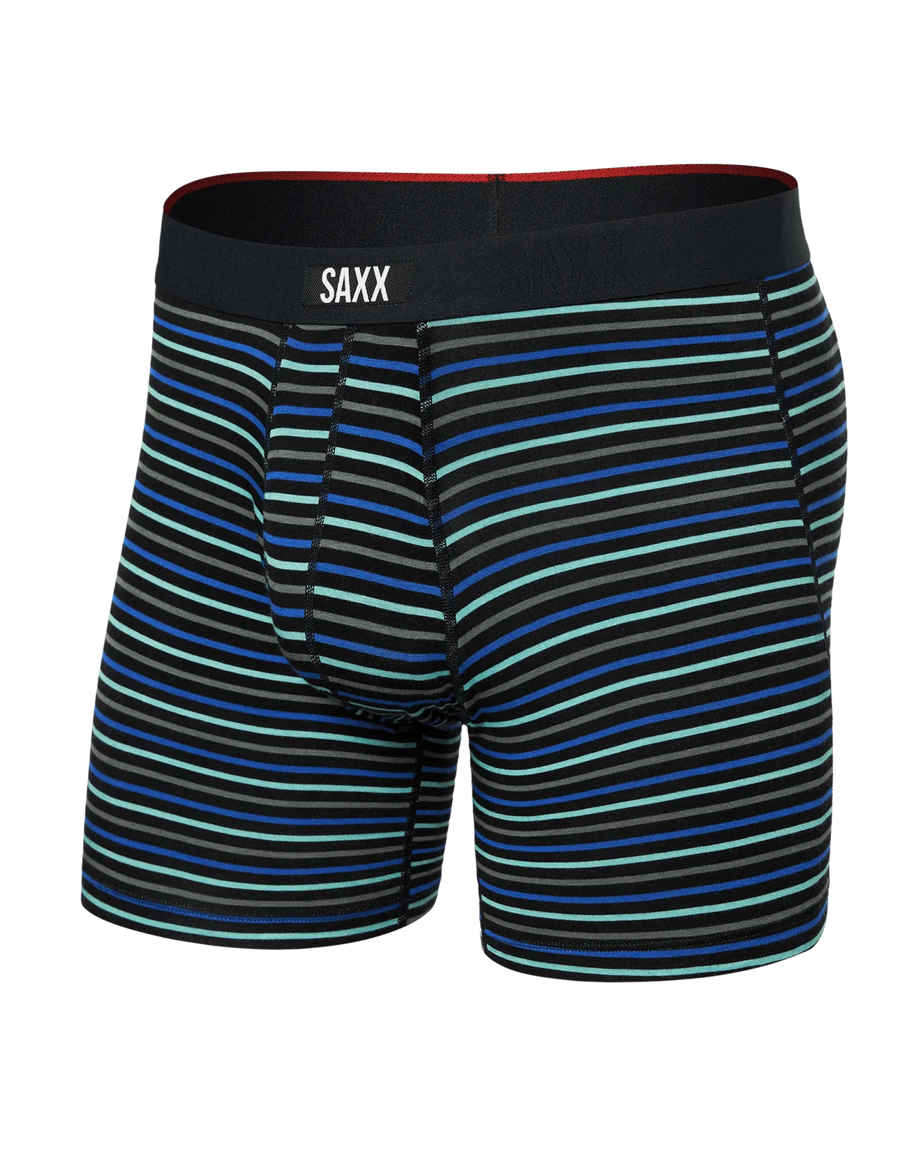 Vibe Xtra Super Soft Boxer Brief | Gent's Stripe-Sport Blue