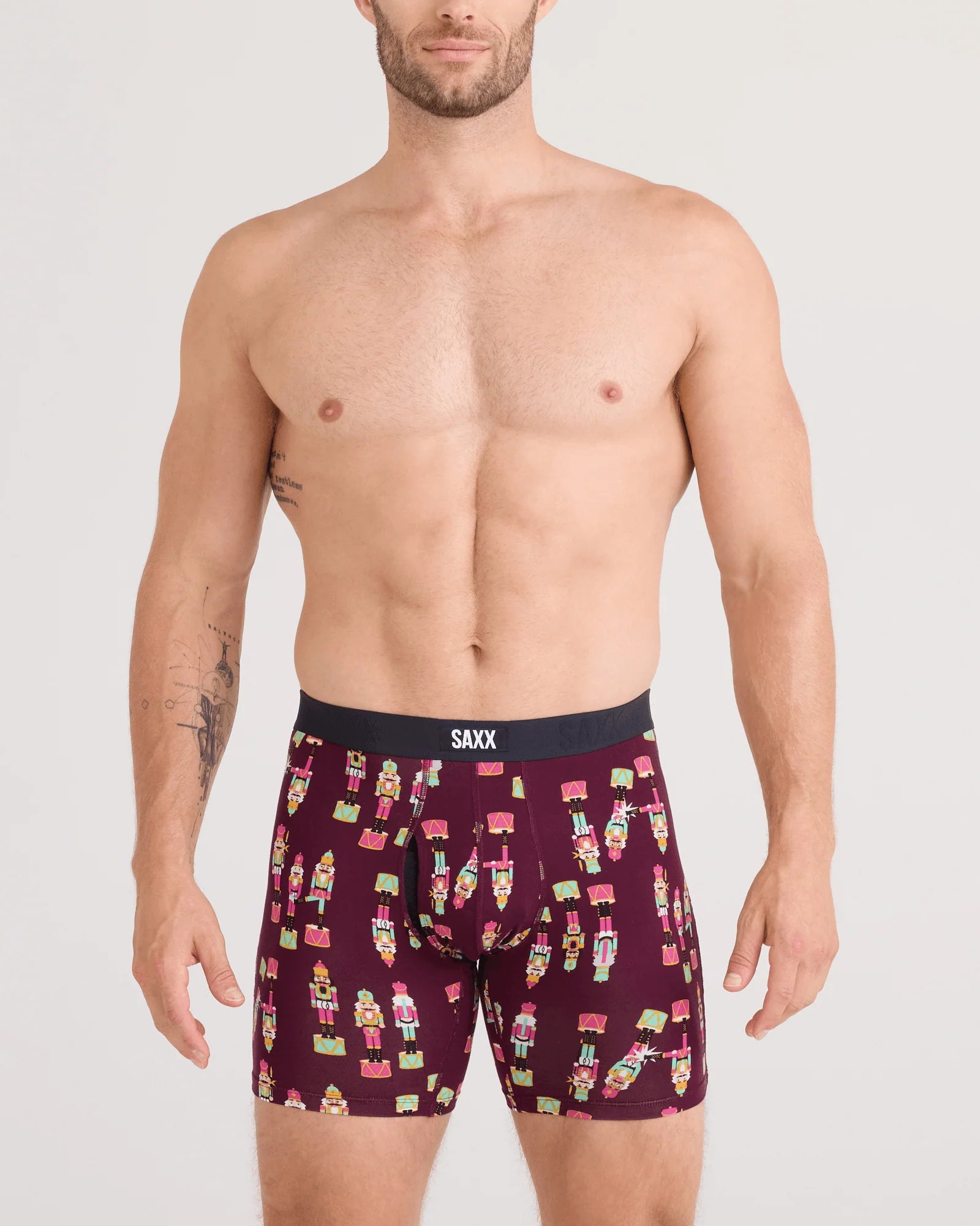 Vibe Xtra Soft Comfort Boxer Brief | Nutcracker 25/Maroon