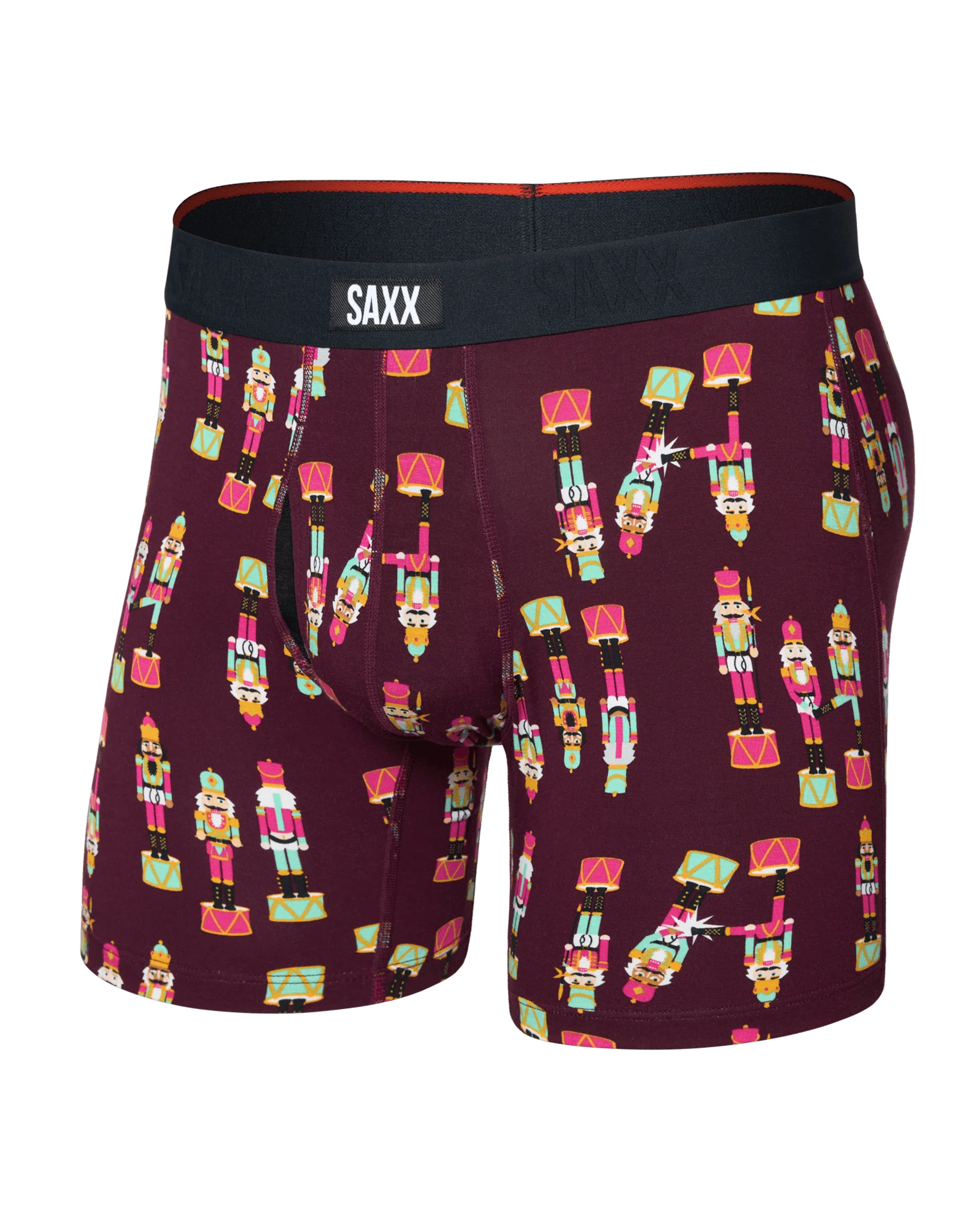 Vibe Xtra Soft Comfort Boxer Brief | Nutcracker 25/Maroon
