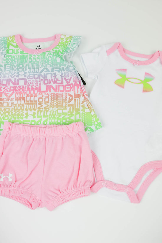 Under Armour 3 Pc Set | White/Pink