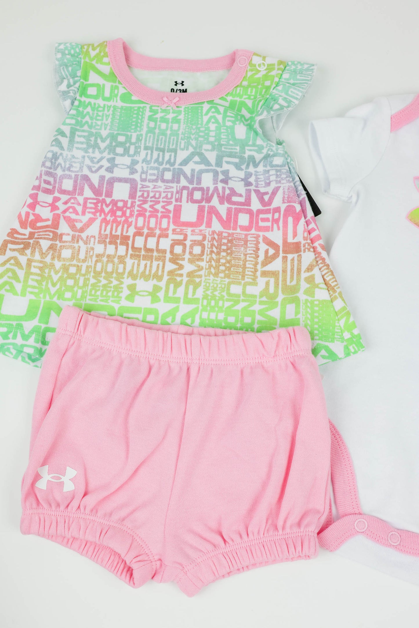 Under Armour 3 Pc Set | White/Pink