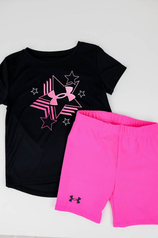 Under Armour Star Bike Short Set | Pink/Black