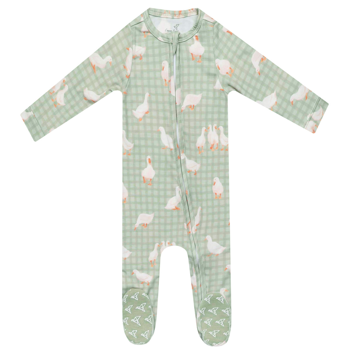 Copper Pearl Zip Up Footie | Baker