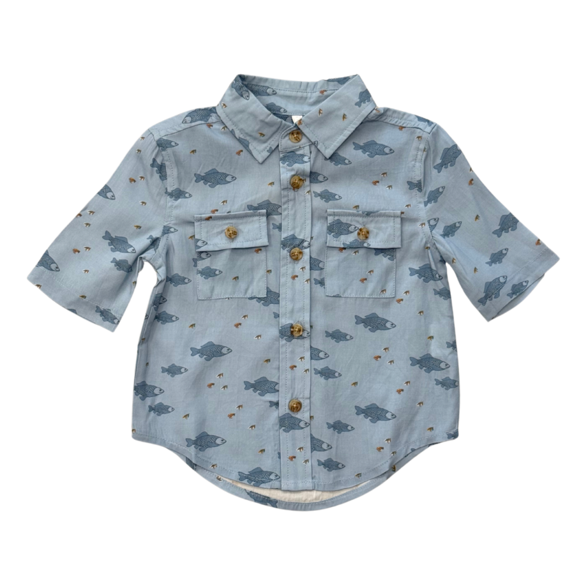 Babysprouts Boy's Utility Shirt | Fish