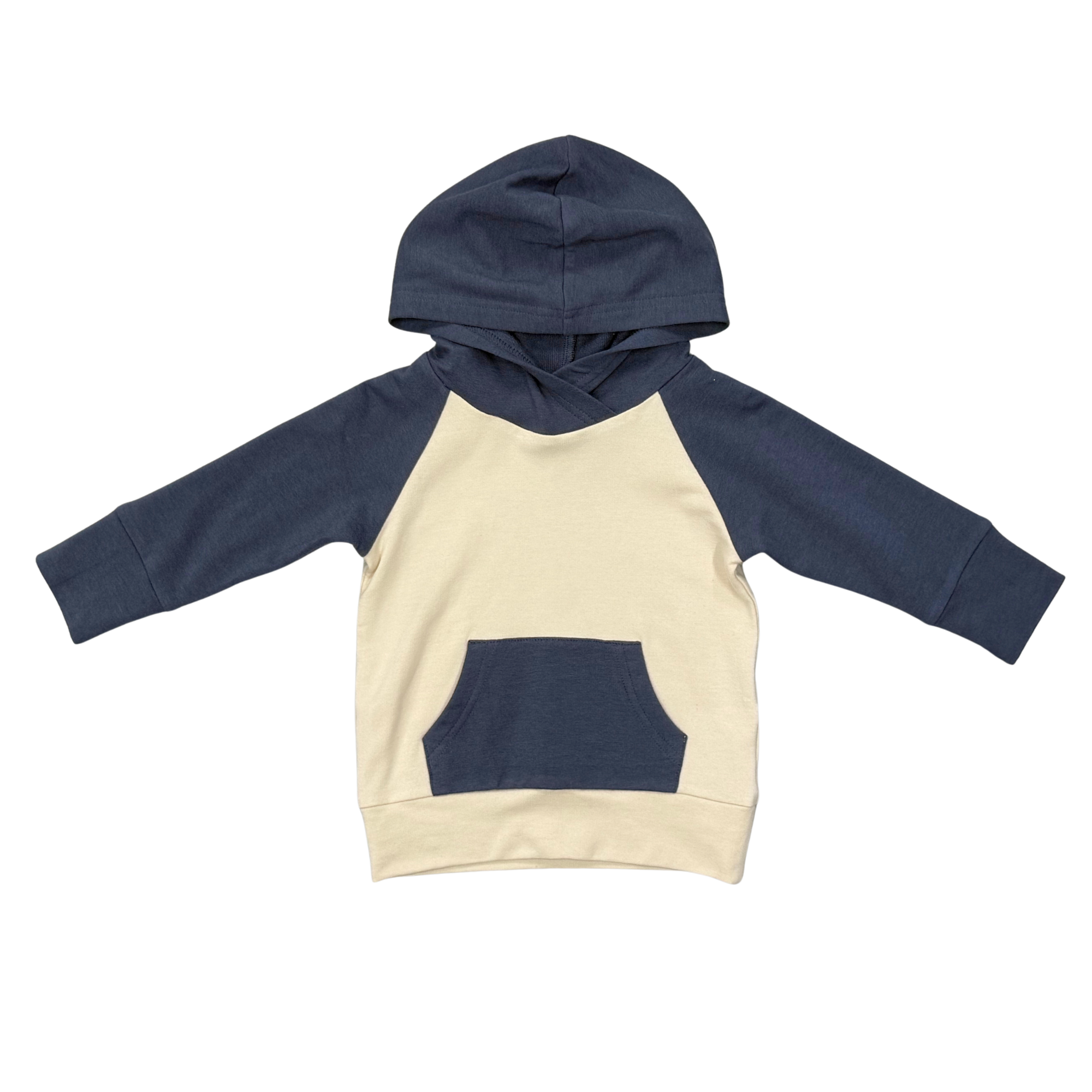 Babysprouts Boy's Raglan Hoodie | Nightfall Blue