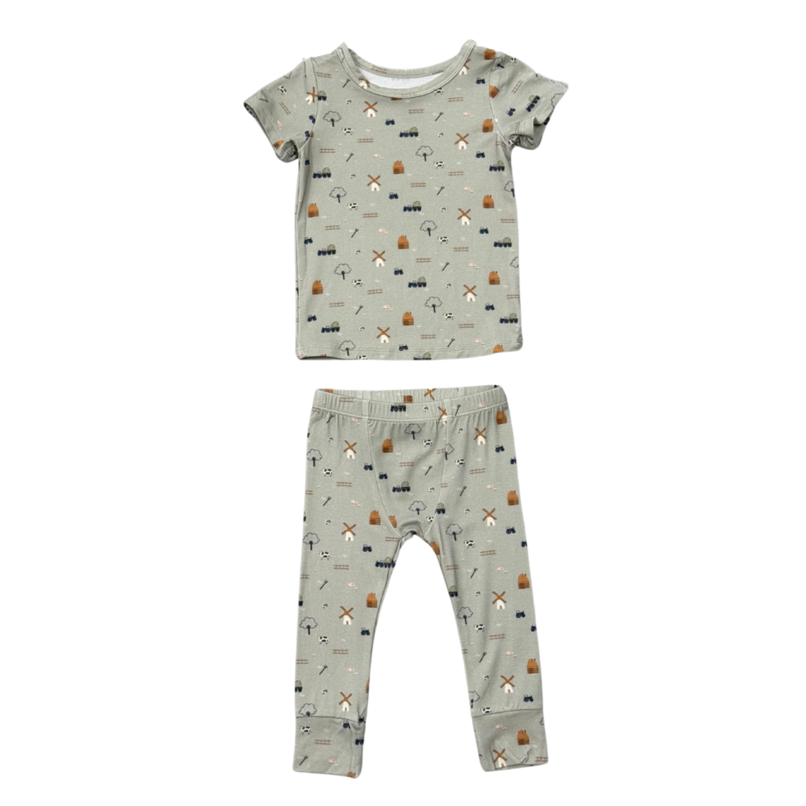 Babysprouts Short Sleeve Lounge Set | Farm