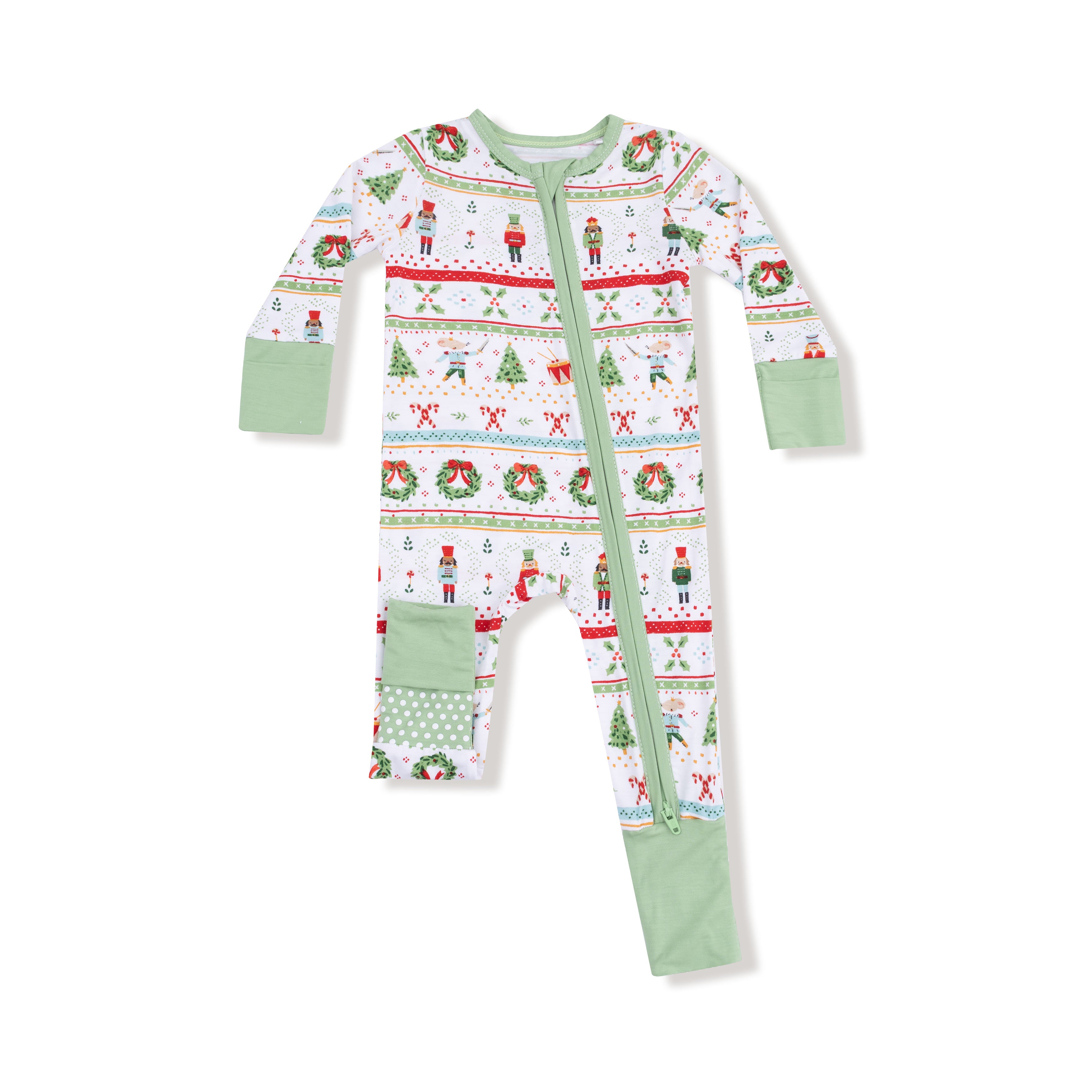 Angel Dear 2 Way Zipper Romper | Nutcracker Fair Isle