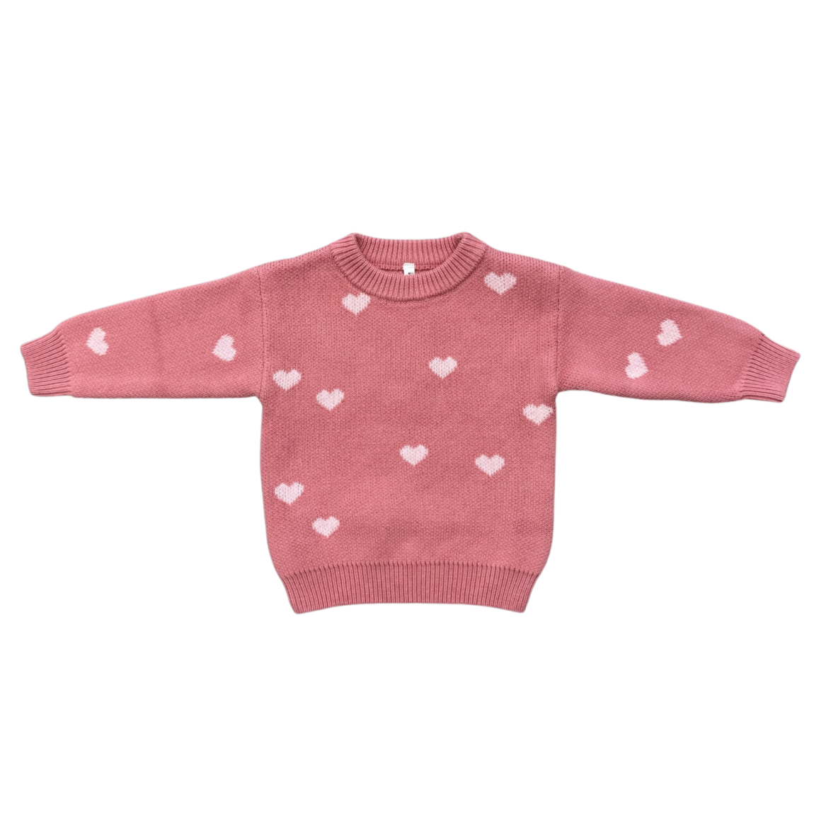 Babysprouts Knit Sweater | Pink Hearts