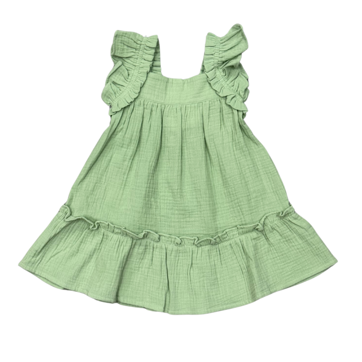 Babysprouts Drop Waist Peplum Dress | Summer Green