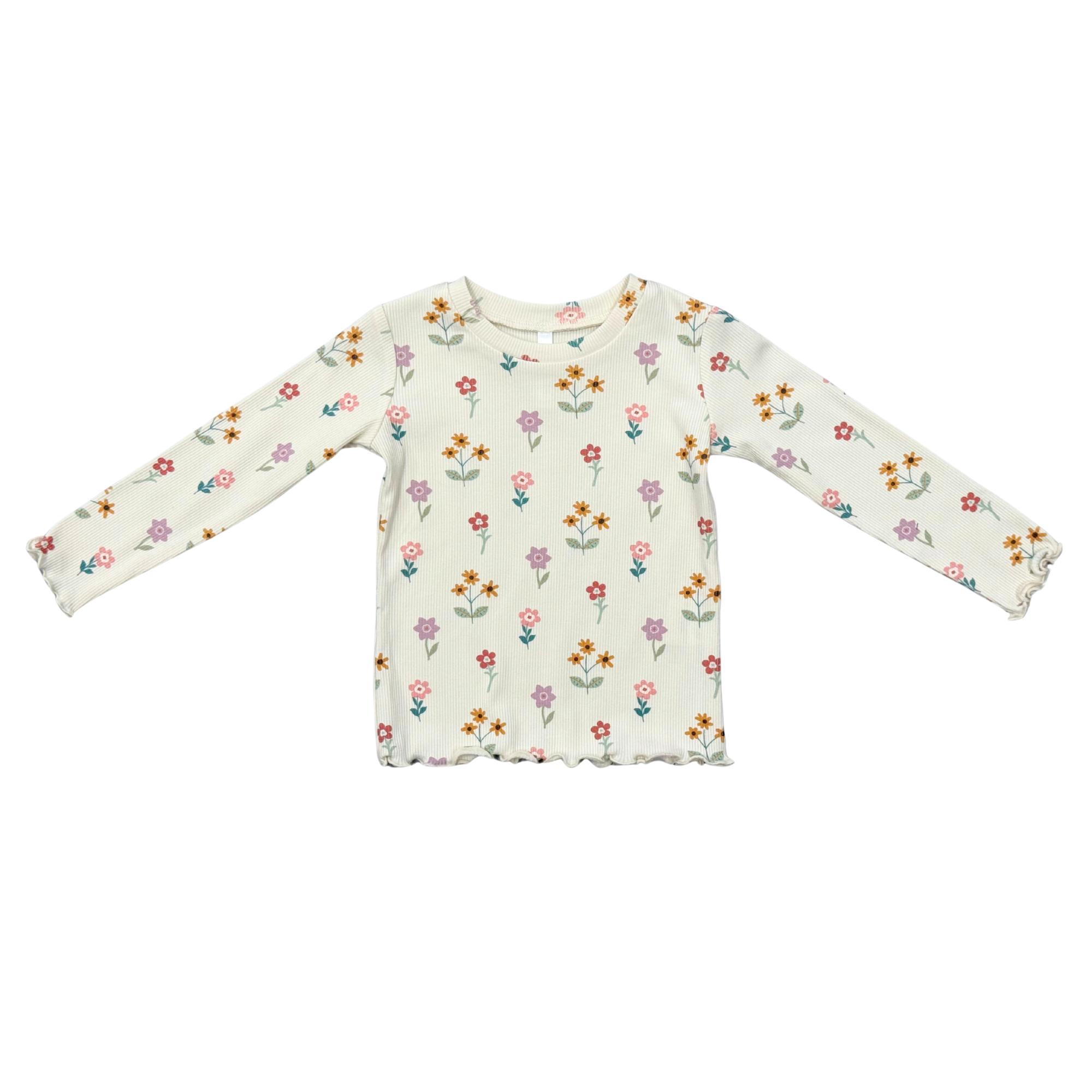 Babysprouts Lettuce Hem Tee | Meadow Bloom