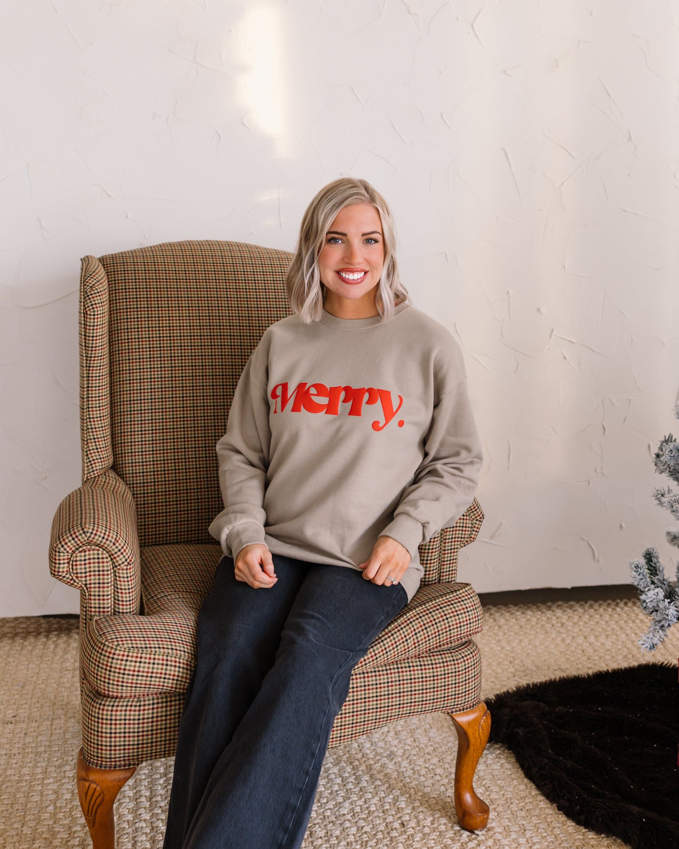 Merry Crewneck | Khaki