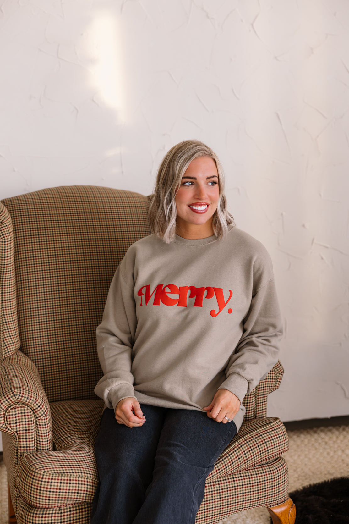 Merry Crewneck | Khaki