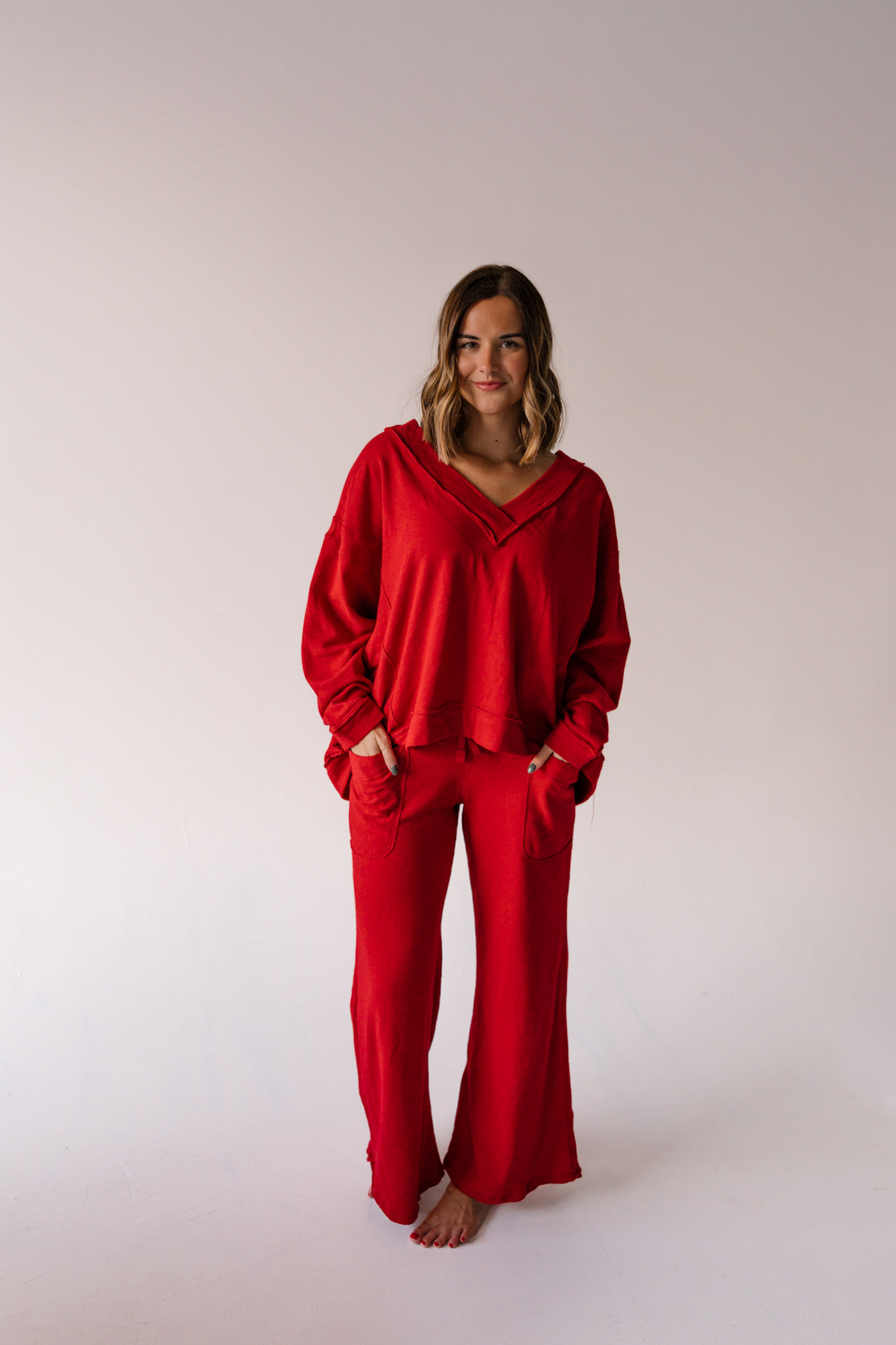 Staycation Pullover | Deep Cherry