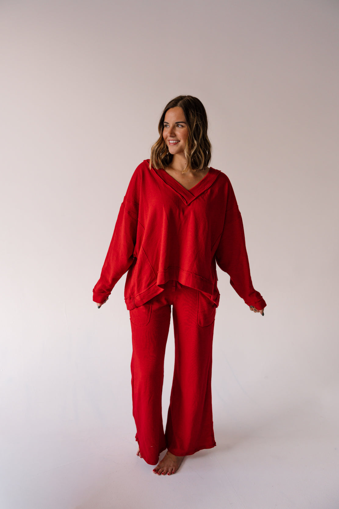 Staycation Pullover | Deep Cherry