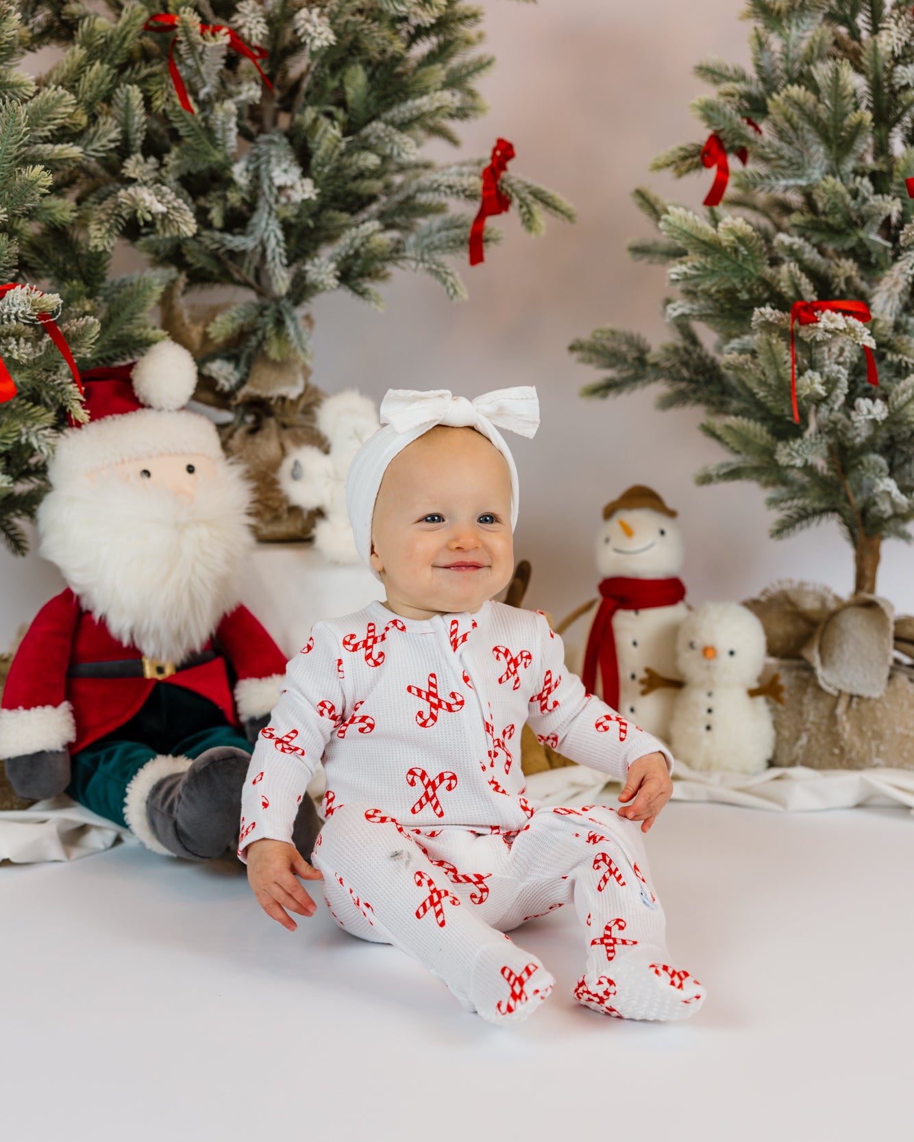 Angel Dear 2 Way Zipper Footie | Candy Canes