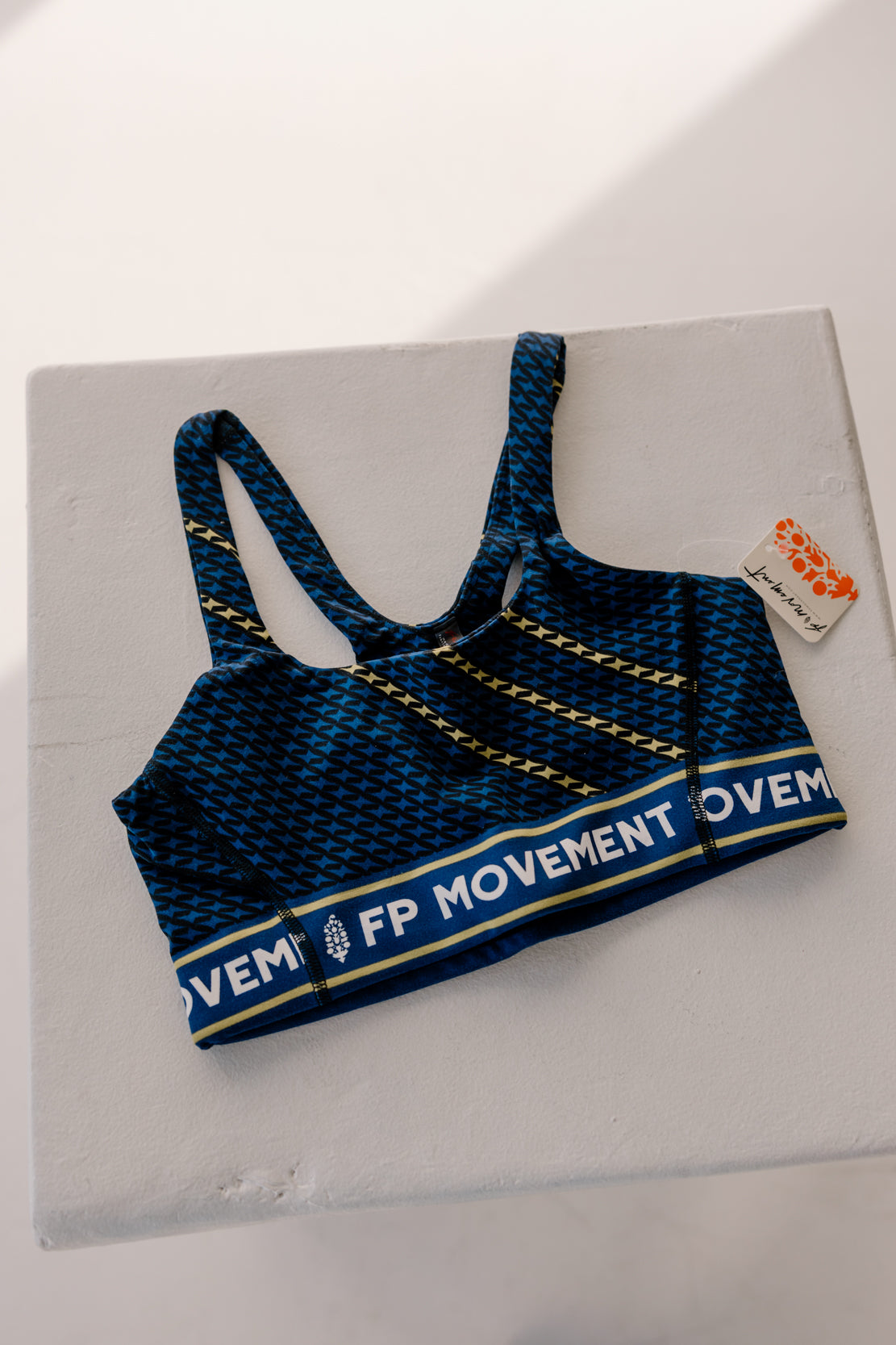 Logo Never Better Square Neck Bra | Black Combo