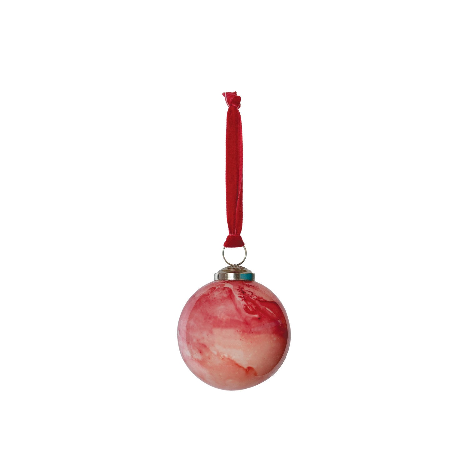 XT1085 Glass Ball Ornament | Pink & Red