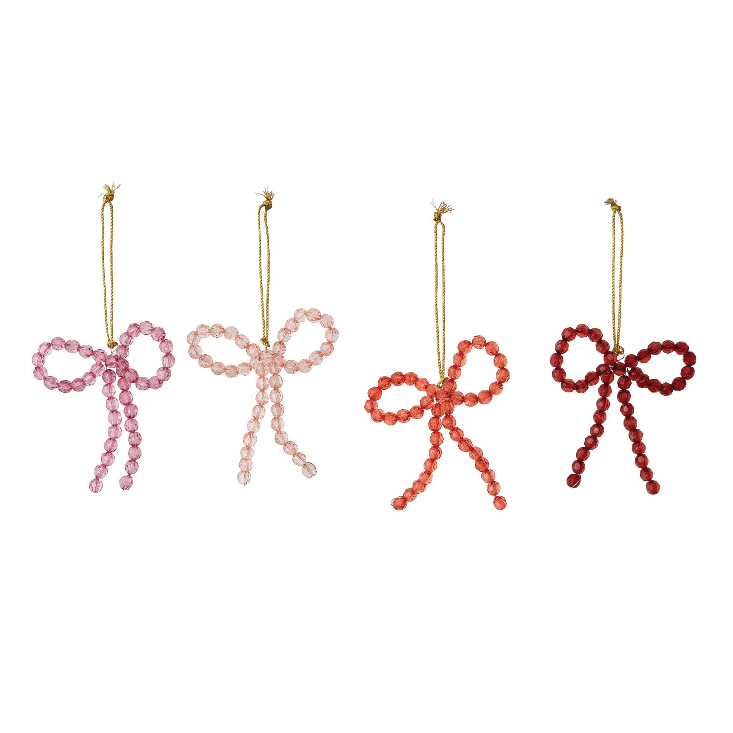 XT1249A Bead Bow Ornament Assorted