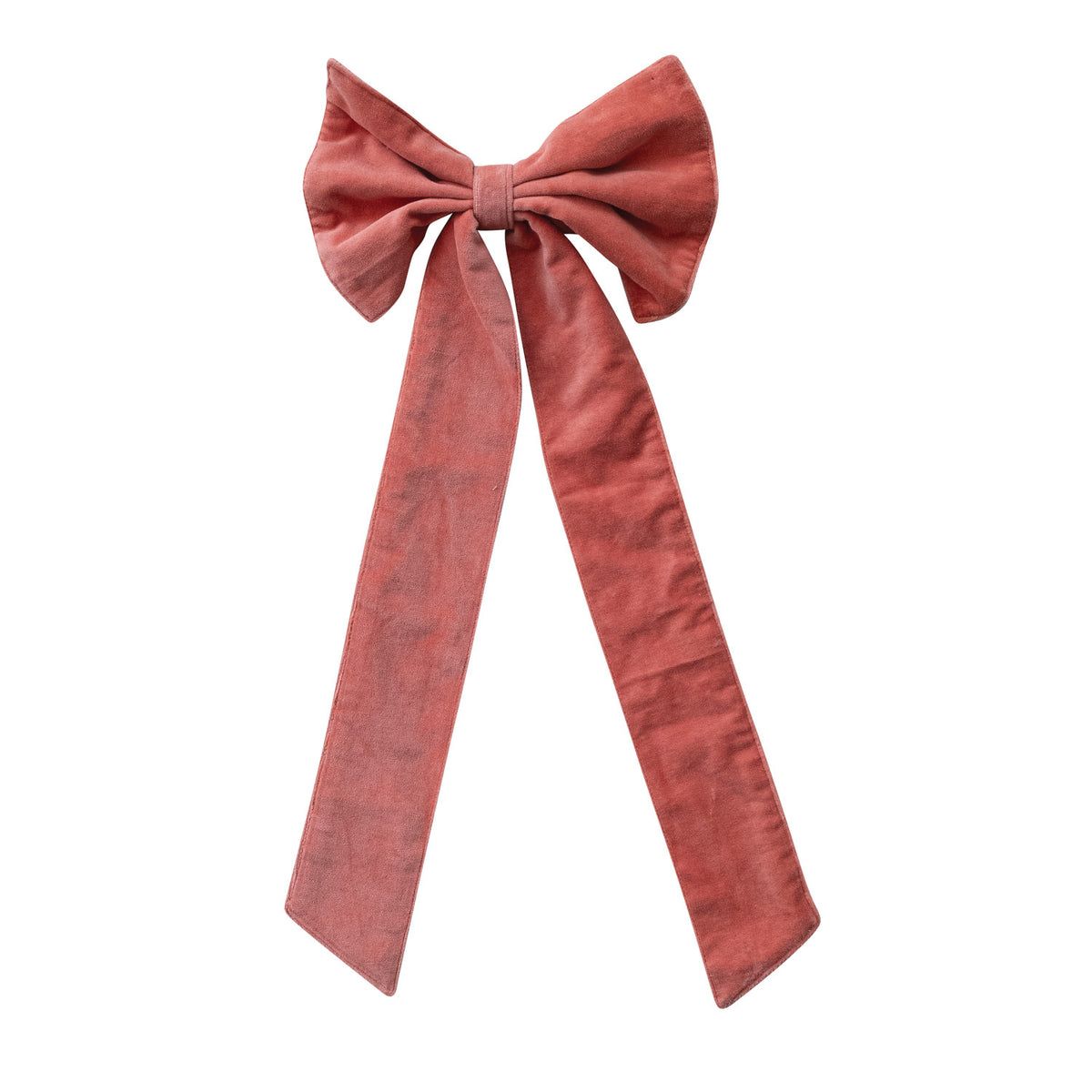 XT1505 Cotton Velvet Clip on Bow | Coral