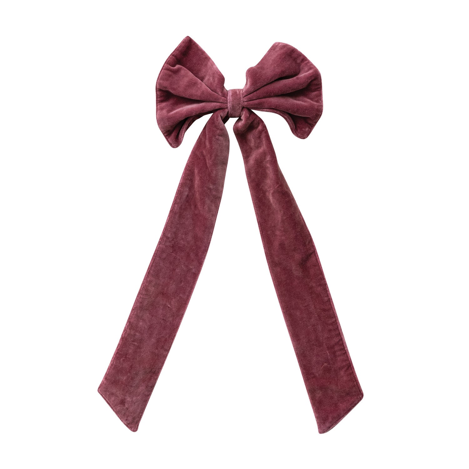 XT1507 Cotton Velvet Clip on Bow | Burgundy