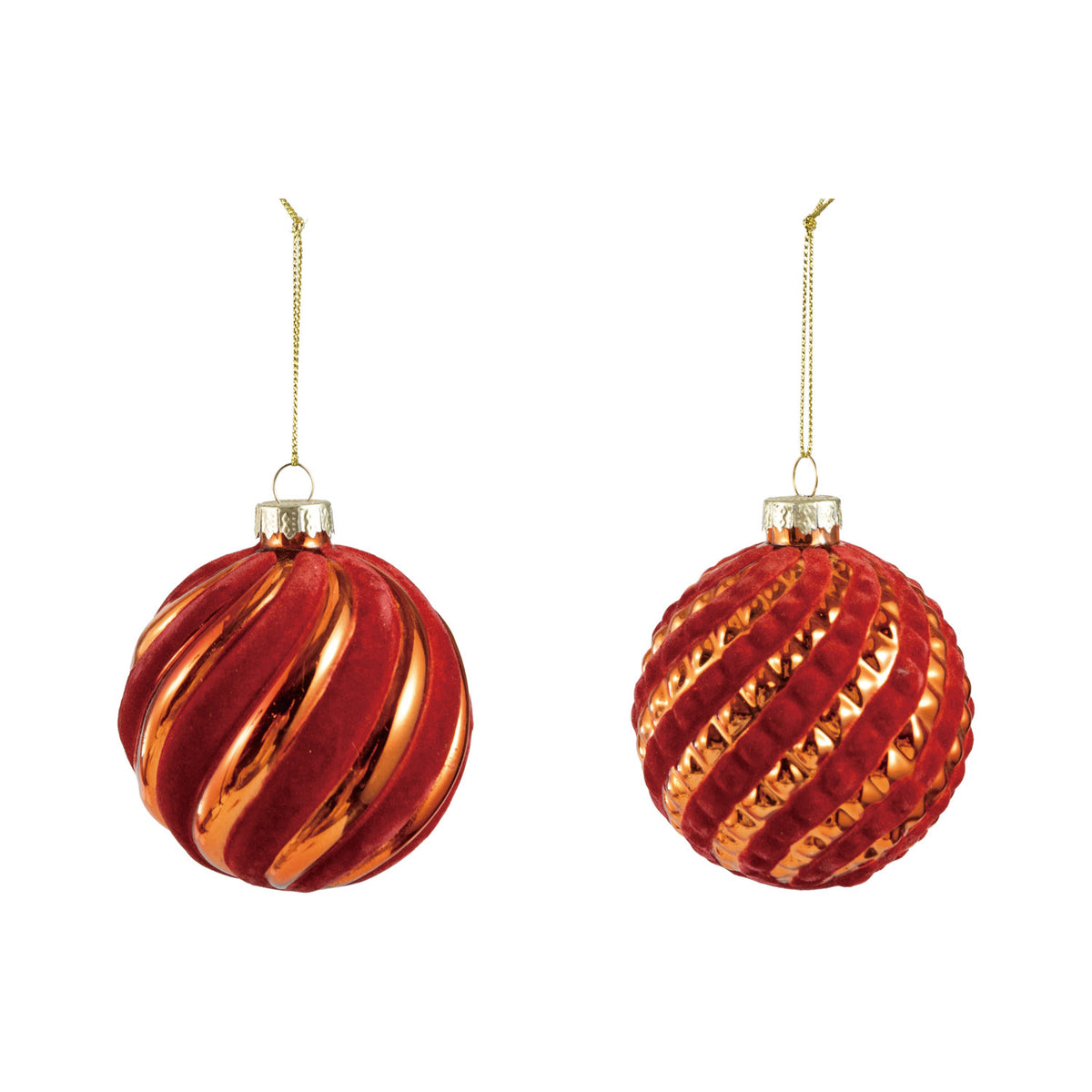 XT2445A Glass Ball Ornament | Burgundy/Copper