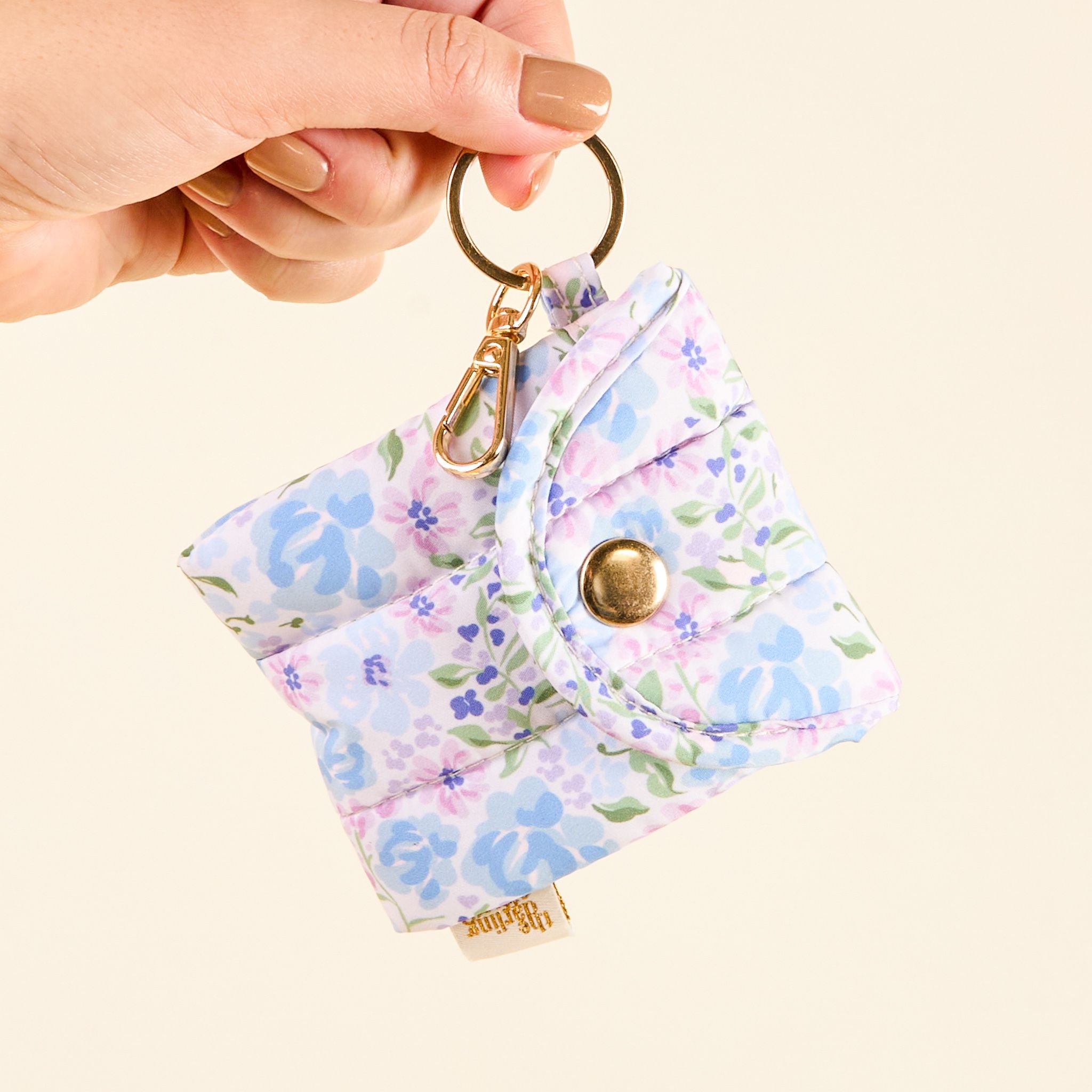 Puffy Earbud Case | Secret Garden Blue