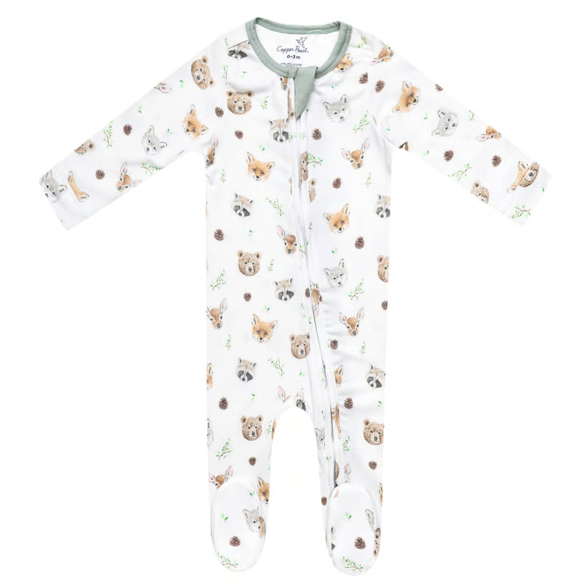 Copper Pearl Zip Up Footie | Wilder