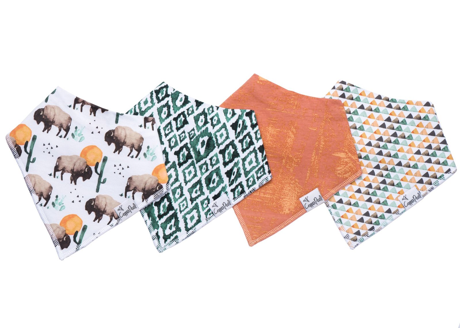 Copper Pearl Baby Bandana Bib Set | Bison