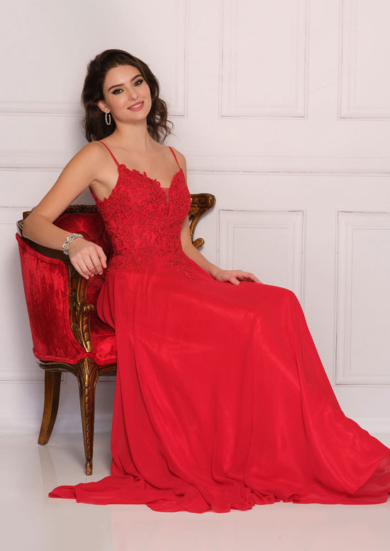 10565W Red Prom Dress